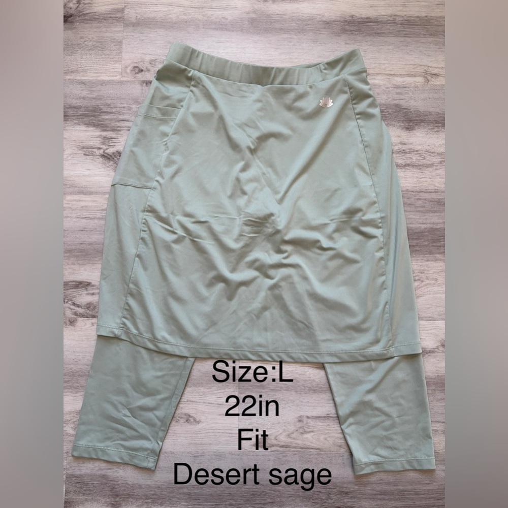 Desert Sage Active Skirt with Built-In Leggings